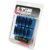 Wheel Mate Monster Locking Lug Nut Set of 4 - Blue 14x1.50 thumbnail 1