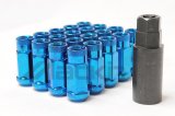 Wheel Mate Monster Open End Lug Nut Set of 20 - Blue 1/2in thumbnail 1