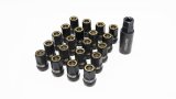 Wheel Mate Muteki HR38 Open End Lug Nuts 12x1.25 Titanium Chrome / Yellow Ring thumbnail 1