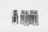 Wheel Mate Monster Locking Lug Nut Set of 4 - Satin Silver 14x1.50 thumbnail 1