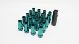 Wheel Mate Muteki SR48 Open End Lug Nuts - Green Blue 12x1.50 48mm thumbnail 1