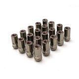 Wheel Mate Muteki HR50 Open End Lug Nuts - Titanium Chrome w/ Red Ring 14x1.50 thumbnail 1