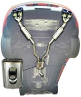 Injen 10-13 Hyundai Genesis Coupe 2.0L(t) 4cyl SS Exhaust w/ 76mm Y-Pipe Resonator/Molded SS Flanges thumbnail 4