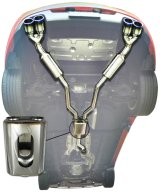 Injen 10-13 Hyundai Genesis Coupe 2.0L(t) 4cyl SS Exhaust w/ 76mm Y-Pipe Resonator/Molded SS Flanges thumbnail 9