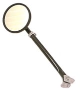 Omix Round Mirror w/ Arm & Bracket Black- 41-64 Willys thumbnail 1