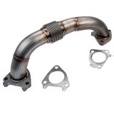 Wehrli 01-16 Chevrolet 6.6L Duramax 2in Stainless Driver Side Up Pipe w/Gaskets (Single/Twin Turbo) thumbnail 1