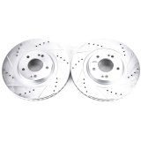 Power Stop 13-18 Hyundai Santa Fe Sport Front Evolution Drilled & Slotted Rotors - Pair thumbnail 1