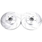 Power Stop 13-18 Hyundai Santa Fe Sport Front Evolution Drilled & Slotted Rotors - Pair thumbnail 2