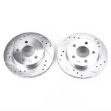 Power Stop 93-97 Ford Thunderbird Rear Evolution Drilled & Slotted Rotors - Pair thumbnail 1