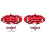 PowerStop Performance Powdercoated Brake Calipers S5086 Calipers, Performance, Stock Series, Aluminum, Red Powdercoated, 4-piston, Front, Chrysler, Dodge, Jeep, Mercedes-Benz, Pair thumbnail 1