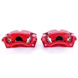 PowerStop Performance Powdercoated Brake Calipers for 2014-2018 3, 2016-2021 CX-3 - S7158 Calipers, Red Calipers, Stock Series, Cast Iron, Red Powdercoated, Front, Mazda, Pair thumbnail 1