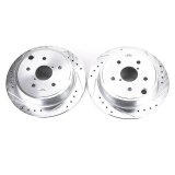 Power Stop 15-19 Subaru WRX Rear Evolution Drilled & Slotted Rotors - Pair thumbnail 3