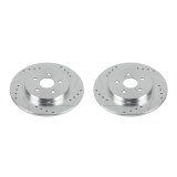 Power Stop 11-17 Lexus CT200h Rear Evolution Drilled & Slotted Rotors - Pair thumbnail 2