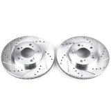 Power Stop 97-98 Acura Integra Front Evolution Drilled & Slotted Rotors - Pair thumbnail 1