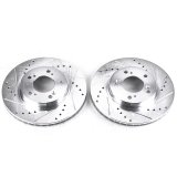 Power Stop 97-98 Acura Integra Front Evolution Drilled & Slotted Rotors - Pair thumbnail 2