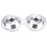 Power Stop 17-18 Genesis G80 Rear Evolution Drilled & Slotted Rotors - Pair thumbnail 1