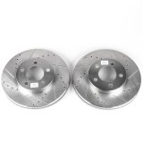 Power Stop 94-00 Ford Taurus Front Evolution Drilled & Slotted Rotors - Pair thumbnail 1