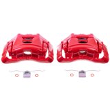Power Stop 05-09 Audi A4 Front Red Calipers w/Brackets - Pair thumbnail 1