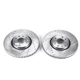 Power Stop 06-11 Saab 9-3 Front Evolution Drilled & Slotted Rotors - Pair thumbnail 1