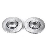 Power Stop 06-11 Saab 9-3 Front Evolution Drilled & Slotted Rotors - Pair thumbnail 2