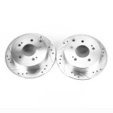 Power Stop 06-12 Mitsubishi Eclipse Rear Evolution Drilled & Slotted Rotors - Pair thumbnail 1