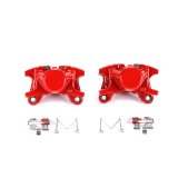 PowerStop Performance Powdercoated Brake Calipers for 2001-2005 IS300 - S2838 Calipers, Red Calipers, Stock Series, Cast Iron, Red Powdercoated, Rear, Lexus, Pair thumbnail 1