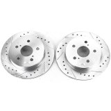 Power Stop 2019 Lexus ES350 Rear Evolution Drilled & Slotted Rotors - Pair thumbnail 1