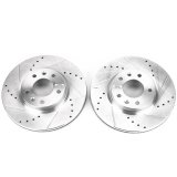 Power Stop 06-12 Ford Fusion Front Evolution Drilled & Slotted Rotors - Pair thumbnail 1