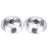 Power Stop 01-06 Hyundai Santa Fe Rear Evolution Drilled & Slotted Rotors - Pair thumbnail 1