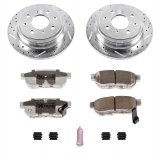 Power Stop 90-01 Acura Integra Rear Z26 Street Warrior Brake Kit thumbnail 1