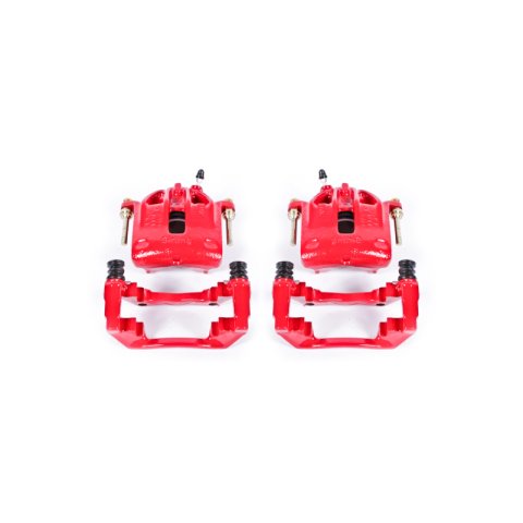 Power Stop 1991 BMW 318i Front Red Calipers w/Brackets - Pair