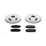 PowerStop Z23 Evolution Sport Brake Upgrade Kits for 2004-2009 QUEST - K150 Pads and Rotors, Sport, Cross-Drilled/Slotted Surface, Iron, Zinc Plated, 11.400 in. Diameter, Carbon Fiber Ceramic Pads, Kit thumbnail 1