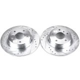 Power Stop 99-04 Land Rover Discovery Rear Evolution Drilled & Slotted Rotors - Pair thumbnail 1