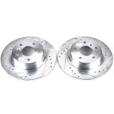 Power Stop 99-04 Land Rover Discovery Rear Evolution Drilled & Slotted Rotors - Pair thumbnail 2