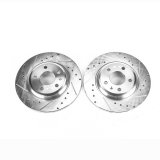 Power Stop 09-19 Audi A4 Rear Evolution Drilled & Slotted Rotors - Pair thumbnail 1