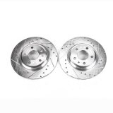 Power Stop 09-19 Audi A4 Rear Evolution Drilled & Slotted Rotors - Pair thumbnail 2
