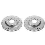 Power Stop 04-09 Kia Spectra Front Evolution Drilled & Slotted Rotors - Pair thumbnail 1