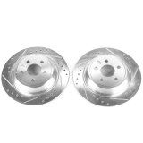 Power Stop 15-19 Ford Edge Rear Evolution Drilled & Slotted Rotors - Pair thumbnail 1