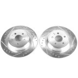 Power Stop 15-19 Ford Edge Rear Evolution Drilled & Slotted Rotors - Pair thumbnail 2