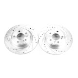 Power Stop 17-18 Mercedes-Benz SLC300 Rear Evolution Drilled & Slotted Rotors - Pair thumbnail 1