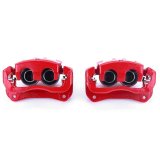 PowerStop Performance Powdercoated Brake Calipers S3352 Calipers, Red Calipers, Stock Series, Cast Iron, Red Powdercoated, Front, Lexus, Toyota, Pair thumbnail 1