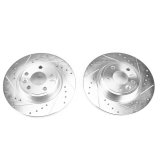 Power Stop 2018 Jaguar E-Pace Rear Evolution Drilled & Slotted Rotors - Pair thumbnail 2