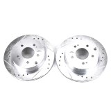 Power Stop 06-12 Mitsubishi Eclipse Rear Evolution Drilled & Slotted Rotors - Pair thumbnail 1