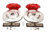 PowerStop Z26 Big Brake Conversion Kits for 2005-2014 MUSTANG - BBK-MUST-001R Kit, Z26, Drilled/Slotted Rotors, 14.00 in. Discs, Zinc Plated, Carbon Fiber Ceramic Pads, 4-Piston Calipers, Red, Front, Ford, Kit thumbnail 2