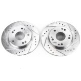 Power Stop 11-15 Honda CR-Z Rear Evolution Drilled & Slotted Rotors - Pair thumbnail 1