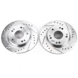 Power Stop 11-15 Honda CR-Z Rear Evolution Drilled & Slotted Rotors - Pair thumbnail 2
