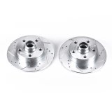 Power Stop 92-95 Volkswagen Corrado Rear Evolution Drilled & Slotted Rotors - Pair thumbnail 1