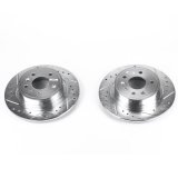 Power Stop 99-10 Saab 9-5 Rear Evolution Drilled & Slotted Rotors - Pair thumbnail 2