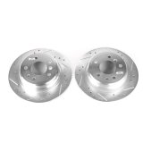 Power Stop 89-95 BMW 525i Rear Evolution Drilled & Slotted Rotors - Pair thumbnail 1