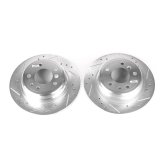 Power Stop 89-95 BMW 525i Rear Evolution Drilled & Slotted Rotors - Pair thumbnail 2